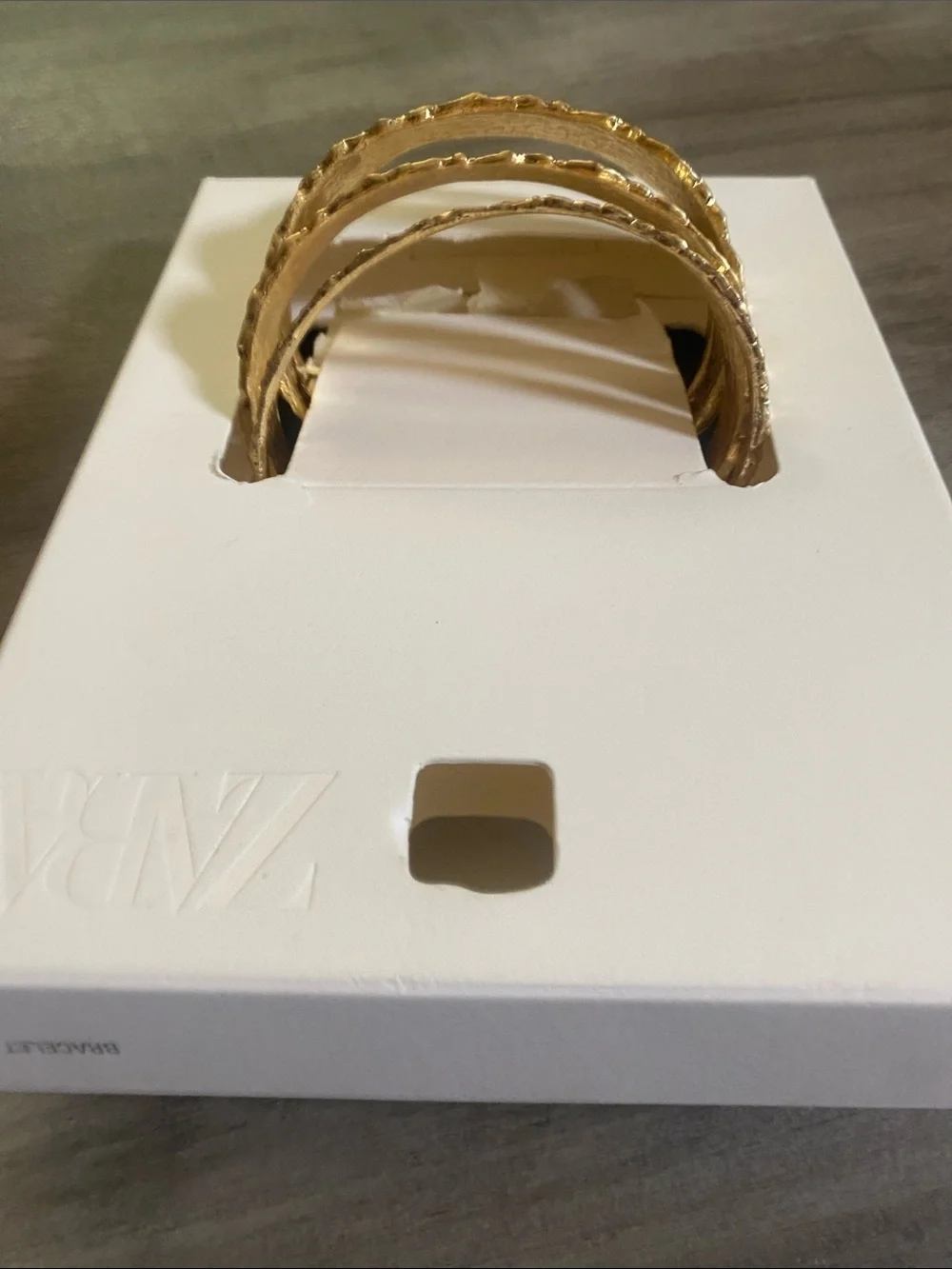 NWT Zara Pack Gold Tone Textured Bracelets